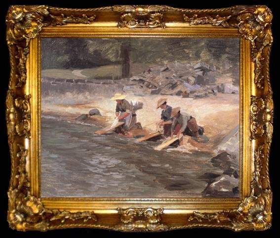 framed  Auguste Frederic Dufaux Laundresses (nn02), ta009-2